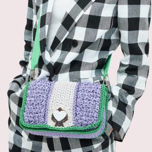 kate spade nicola crotchet twistlock medium flap shoulder